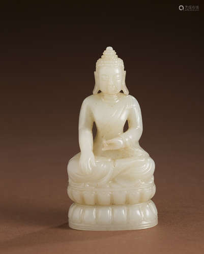 Hetian Jade Buddha of the Qing Dynasty