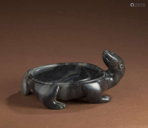 Hetian jade turtle inkstone from the Qing Dynasty