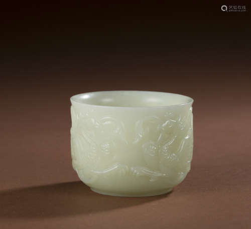 Hetian jade cup, Qing Dynasty