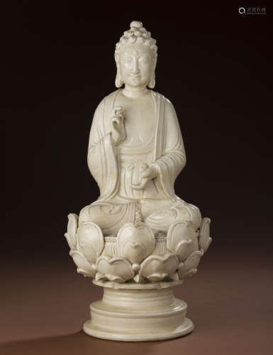 Ding Kiln Buddha statue in Song Dynasty