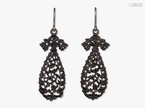 A pair of drop earrings