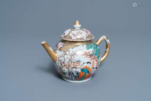 MANDARIN' TEAPOT AND COVER, QIANLONG