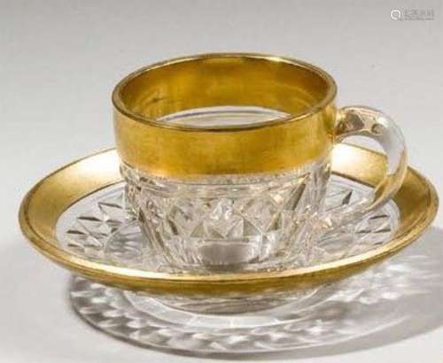 A Glass Cup and Dish