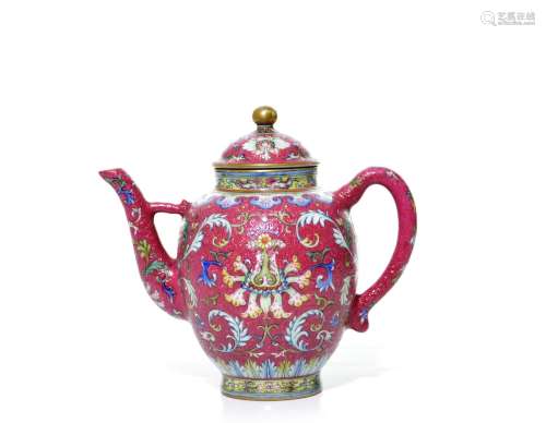 A Fine Chinese Famille Rose Teapot