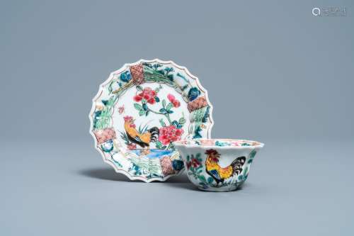 ROOSTER' CUP AND SAUCER, YONGZHENG