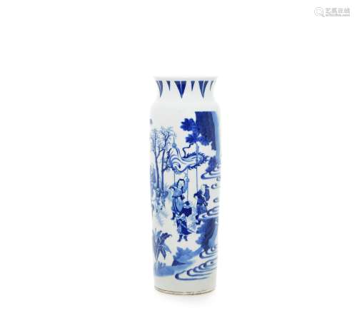 A Fine Chinese Blue and White Sleeve Vase