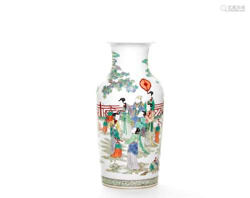 A Chinese Famille Verte Vase