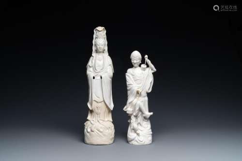 Lot 1007: TWO CHINESE BLANC DE CHINE FIGURES OF LIU HAI AND ...
