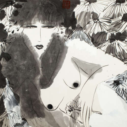 摩登裸女
Modern woman

丁雄泉
Walasse Ting
 (華裔美籍, 1929 ...