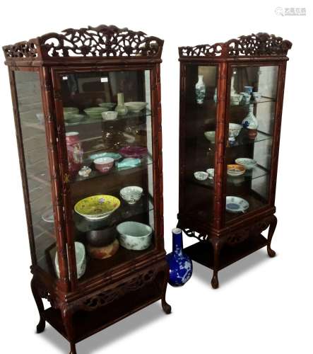 Good Pair of Chinese Display Cabinets,