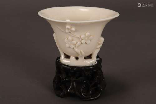 Chinese Dehua Qing Dynasty Libation Cup,