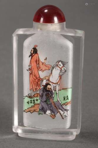 Chinese Inside Painted Snuff Bottle and Stopper,