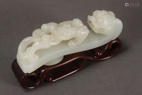 Chinese White Jade Belt Hook,