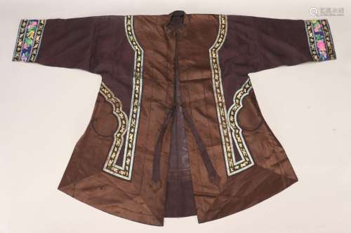 Chinese Late Qing Dynasty Black Gauze Jacket,
