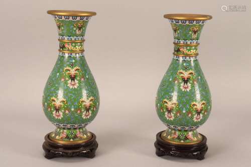 Good Pair of Chinese Cloisonne Vases,