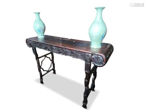 Chinese Carved Hardwood Altar Table,