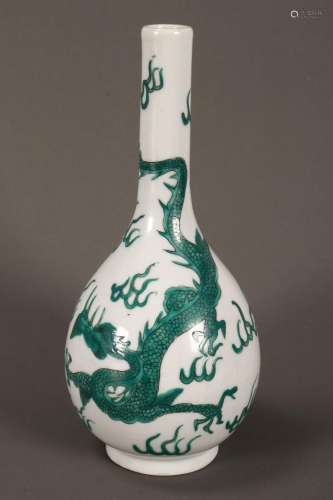 Chinese Late Qing Dynasty Porcelain Bottle Vase,