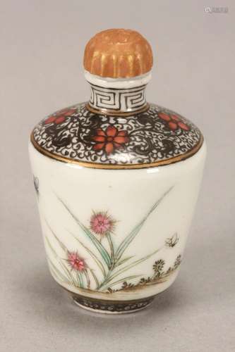 Chinese Porcelain Snuff Bottle and Stopper,