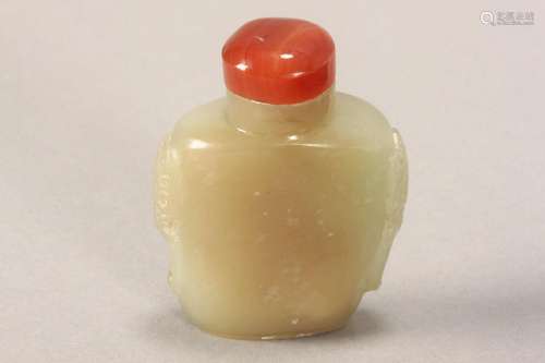 Chinese Jade Snuff Bottle and Stopper,