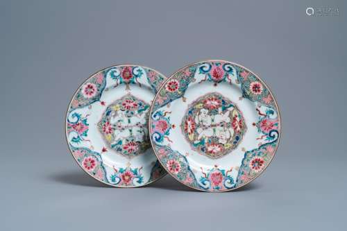 HEHE ER XIAN' PLATES, QIANLONG