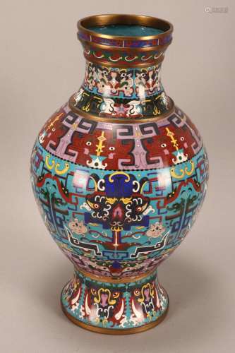 Large Chinese Cloisonne Vase,