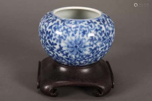 Chinese Blue and White Porcelain Brush Pot,