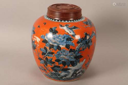 Chinese Qing Dynasty Porcelain Ginger Jar,