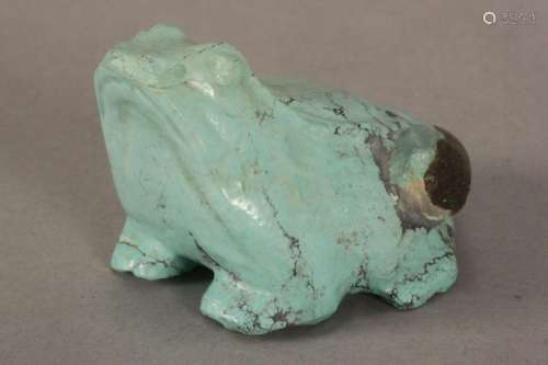 Chinese Carved Howlite Frog,
