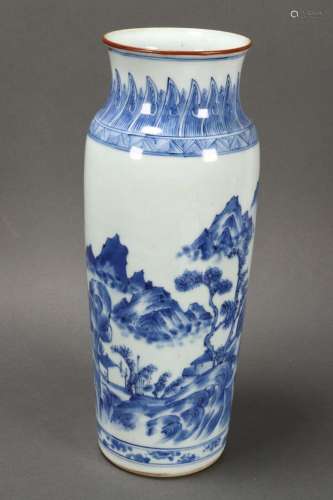 Chinese Blue and White Porcelain Sleeve Vase,