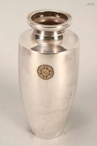 Good Early 20th Century Japanese Silver Vase,