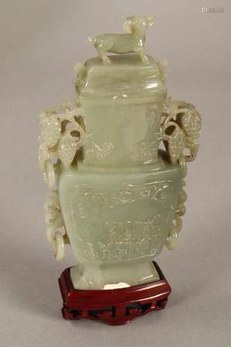 Chinese Jade Vase and Cover,