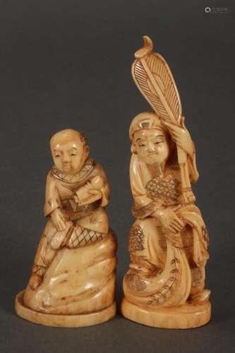 Two Japanese Ivory Figures,