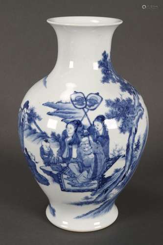 Chinese Blue and White Porcelain Vase,