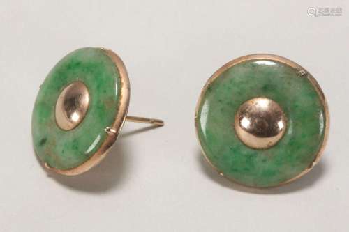 Chinese Jade Earrings,