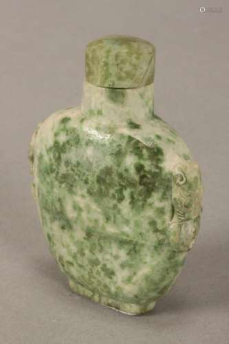 Chinese Jasper Snuff Bottle and Stopper,