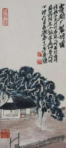 A Chinese Scroll Painting By Qi Baishi