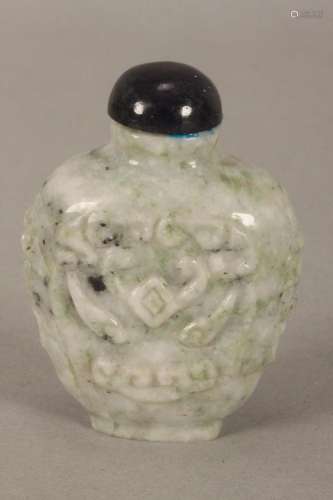 Chinese Jadeite Snuff Bottle and Stopper,