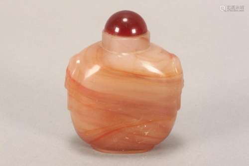 Chinese Peking Glass Snuff Bottle and Stopper,