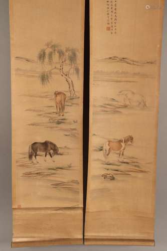 Set of Four Chinese Scrolls,