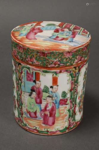 19th Century Cantonese Porcelain Jar and Cover,