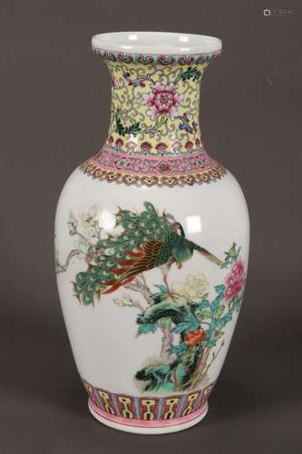 Chinese Famille Vert Vase,