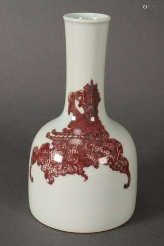 Chinese Iron Red Mallet Vase,