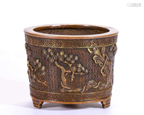 A Bronze Tripod Censer Qing Dyn.