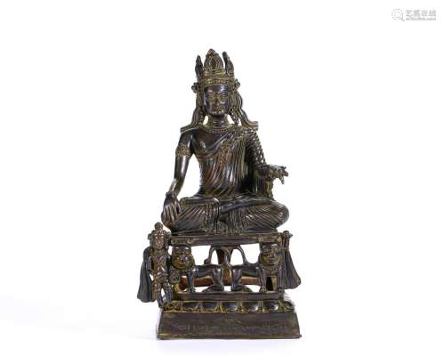 A Bronze Figure of Bodhisattva