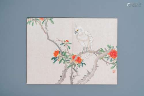 Lot 1131: CHINESE SCHOOL, INK AND COLOR ON PAPER: AN ALBUM W...