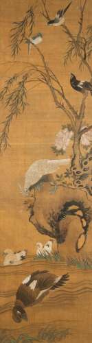 DUCKS AND BIRDS NEAR THE WATER', LATE MING/EARLY QING