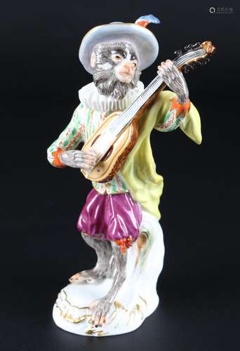 Meissen Affenkapelle Gitarrist, guitarist monkey chapel,