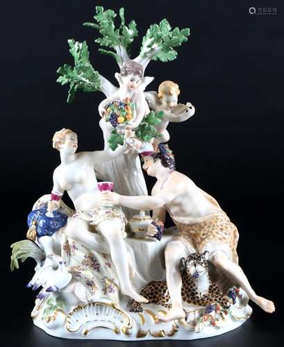 Meissen Figurengruppe Bacchus und Diana, group of figures,