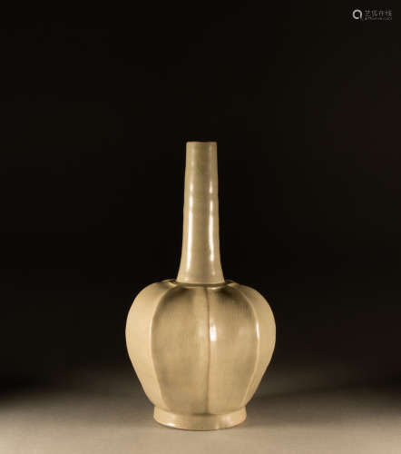 Tang Dynasty - Secret color porcelain six-edged bottle