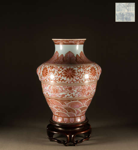 Qing Dynasty - Single - Color glaze tracing color animal ear...